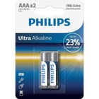 Батарейка PHILIPS AAA LR03 Ultra Alkaline * 2 (LR03E2B/10) U0063207