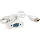 Перехідник HDMI M to VGA F + Audio 0.1m 4K/2K white Voltronic (YT-C-HDMI(M)/VGA(F)+AUX-W) U1099534