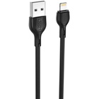 Дата кабель USB 2.0 AM to Lightning 1.0m 2.1A black XO (XO-NB200-L-1-BK) U1093081