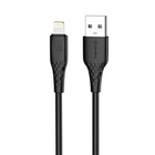 Дата кабель USB 2.0 AM to Lightning 1.0m 3A textured PVC black ColorWay (CW-CBUL094-BK) U1170583