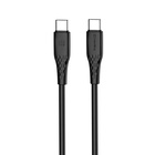Дата кабель USB-C to USB-C 1.0m 3A 60W textured PVC black ColorWay (CW-CBPDCC094-BK) U1170571