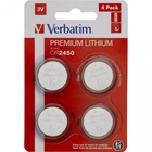 Батарейка Verbatim CR 2450 Lithium 3V * 4 (49535) U0587600