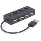 Концентратор Gembird USB 2.0 4 ports switch black (UHB-U2P4-05) U0792382
