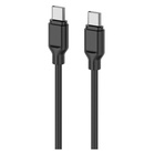 Дата кабель USB-C to USB-C 1.0m Glow 60W black 2E (2E-CCCC-BL) U0720437