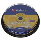Диск DVD+RW Verbatim 4.7Gb 4x CakeBox 10 шт silver (43488) K0004027