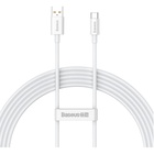 Дата кабель USB 2.0 AM to USB-C 2.0m Superior Fast Charging 100W moon white Baseus (P10320102214-03) U1064258