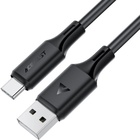 Дата кабель USB 2.0 AM to USB-C 1.2m 3A 60W silicone black Acefast (6974316284178) U1137361