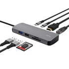 Концентратор Trust USB-C 8-in1 1xUSB-А 3.2/USB-A 2.0/2xUSB-С/HDMI/Ehernet/SD/microSD aluminium 0.15m grey (25672_TRUST) U1073493