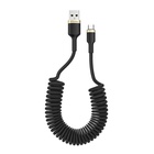 Дата кабель USB 2.0 AM to Micro 5P 1.0m spiral black ColorWay (CW-CBUM051-BK) U0624094