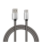 Дата кабель USB 2.0 AM to Micro 5P 1m stainless steel gray Vinga (VCPDCMSSJ1GR) U0311024