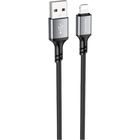 Дата кабель USB 2.0 AM to Lightning Famous silicone BX83 black BOROFONE (6974443386356) U1067163