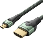 Кабель мультимедійний HDMI M to HDMI micro M 2.1m V2.0 8K 60Hz green VENTION (AGKGH) U1137238