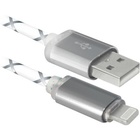 Дата кабель Defender ACH03-03LT USB - Lightning, GrayLED backlight, 1m (87550) U0248081