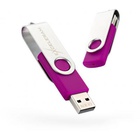USB флеш накопитель eXceleram 32GB P1 Series Silver/Purple USB 2.0 (EXP1U2SIPU32) U0302959