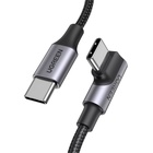 Дата кабель USB-C 2.0 to USB-C 1.0m 90° corner US334 black Ugreen (70643) U1106833