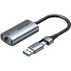 Перехідник USB-C to RJ45 Ethernet 1000Mbps gray VENTION (CFQHB) U1137073