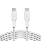 Дата кабель USB-С - USB-С, BRAIDED, 1m, white Belkin (CAB004BT1MWH) U0455092