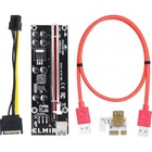 Райзер Dynamode PCI-E x1 to 16x 60cm USB 3.0 Red Cable SATA to 6Pin Power v. (RX-riser 009S Plus) U0646115
