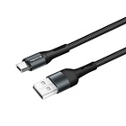 Дата кабель USB 2.0 AM to Micro 5P 1.0m nylon black ColorWay (CW-CBUM045-BK) U0624090