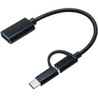 Переходник OTG AC-150 2in1 USB 3.0 - MicroUSB USB Type-C Black XoKo (AC-150-BK) U0789523