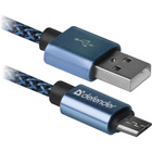 Дата кабель USB 2.0 AM to Micro 5P 1.0m USB08-03T blue Defender (87805) U0419251