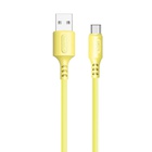 Дата кабель USB 2.0 AM to Type-C 1.0m soft silicone yellow ColorWay (CW-CBUC043-Y) U0624098