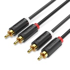 Кабель мультимедійний 2xRCA M to 2xRCA M 1.5m black Vention (BCMBG) U1125507