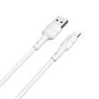 Дата кабель USB 2.0 AM to Lightning 1.0m 2.4A silicone white BOROFONE (6931474706874) U1089581