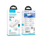 Мережевий фільтр живлення HOCO AC10A, 1 роз, 2 USB, 2 USB-C, 65W, 1,5м, White (HOCO AC10A/W) U1195564