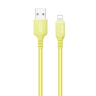Дата кабель USB 2.0 AM to Lightning 1.0m soft silicone yellow ColorWay (CW-CBUL043-Y) U0624084