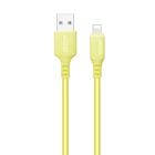 Дата кабель USB 2.0 AM to Lightning 1.0m soft silicone yellow ColorWay (CW-CBUL043-Y) U0624084