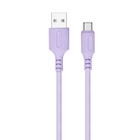 Дата кабель USB 2.0 AM to Type-C 1.0m soft silicone violet ColorWay (CW-CBUC044-PU) U0624100