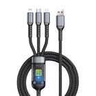 Дата кабель USB 2.0 AM to Lightning + Micro 5P + USB-C 1.2m 100W nylon black XoKo (SC-3100) U1091399