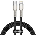Дата кабель USB-C to Lightning 1.0m Cafule Metal PD 20W black Baseus (CATLJK-A01) U1063978