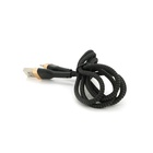 Дата кабель USB 2.0 AM to Lightning 1.0m 3.0A black gold PZX (V-165) U1084924