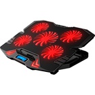 Підставка до ноутбука IceCoorel 10-15", 1*125mm 1400 RPM + 4*70mm 2500 RPM, 2*USB, 365x297x30mm, Red (K5Red) U1050087