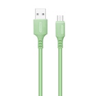 Дата кабель USB 2.0 AM to Micro 5P 1.0m soft silicone green ColorWay (CW-CBUM042-GR) U0624092