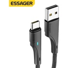 Дата кабель USB 2.0 AM to USB-C 1.0m 3A black Essager (EXCT-LS01) U1138928