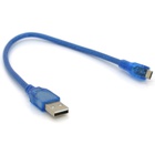 Дата кабель USB 2.0 AM to Micro 5P 0.3m blue Voltronic (YT-AM/Mc-0.3B/05425) U1099153
