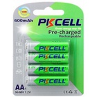 Аккумулятор PkCell AA R6 NiMH 600mAh * 4 (PC/AA600-4BA) U0461857