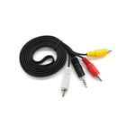Кабель мультимедійний 3.5mm M to 3xRCA M 1.8m black Voltronic (YT-3.5(M)/3хRCA(M)-1.8Cu) U1096039