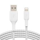 Дата кабель USB 2.0 AM to Lightning 2.0m BRAIDED white Belkin (CAA002BT2MWH) U0482444
