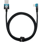 Дата кабель USB 2.0 AM to Lightning 1.0m 2.4A 90° corner black/blue Baseus (CAVP000021) U1106557