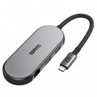 Концентратор Armorstandart USB-C to HDMI 4K, RJ45, PD, 2USB, SD, microSD Grey (ARM69365) U1063727