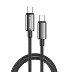 Дата кабель USB-C to USB-C 1.0m 5A 100W zinc alloy braided black ColorWay (CW-CBPDCC098-BK) U1170580