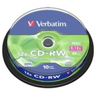Диск CD-RW Verbatim 700Mb 12x Cake box 10шт (43480) K0004109