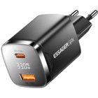 Зарядний пристрій 1xUSB-C + 1xUSB 33W GaN black Essager (ECT33W-GMB01-Z) U1143418