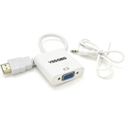 Перехідник HDMI M to VGA F + Audio 0.25m white VEGGIEG (YT-C-H-V2W) U1099544