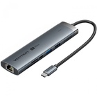 Концентратор VENTION USB-C 9-in-1 HDMI 60Hz + 2xUSB 3.0 + RJ45 + SD/TF + 3.5mm + PD 100W (TGVHB) U1142037