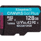 Карта пам'яті Kingston 128GB microSDXC сlass 10 UHS-I U3 V30 A2 Canvas Go Plus G4 (SDCG4/128GBSP) U1038892